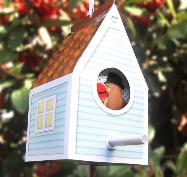 Bird House Gift Box Lovebirds Gift Box Wedding Gift House