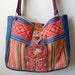 repurposed medium ethnic hmong hill tribe tote / bag