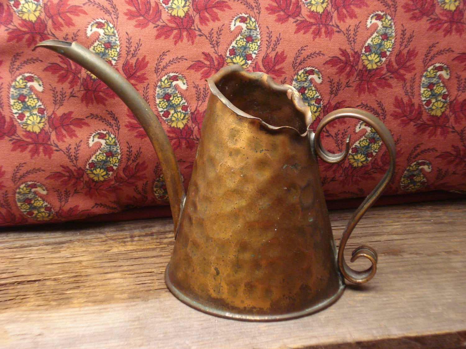 Vintage Gregorian Copper Watering Can / Vintage Copper