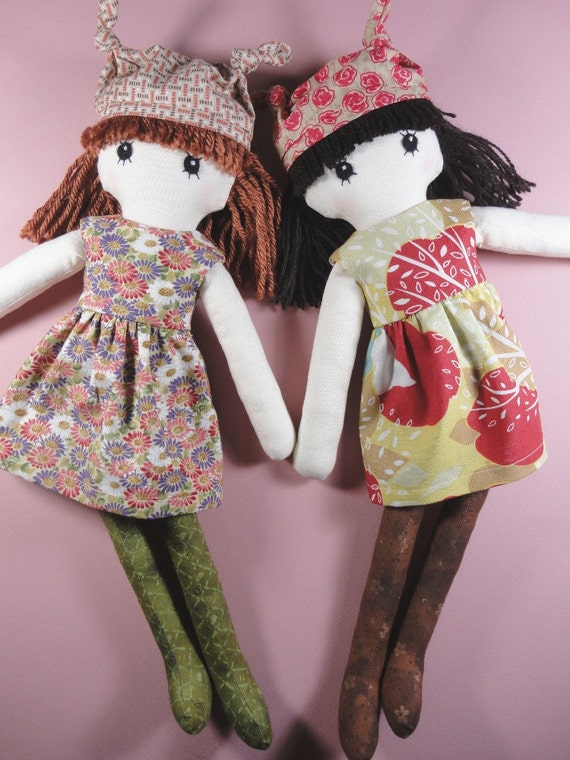 2 pattern bundle Cloth doll rag doll pdf patterns JENNY