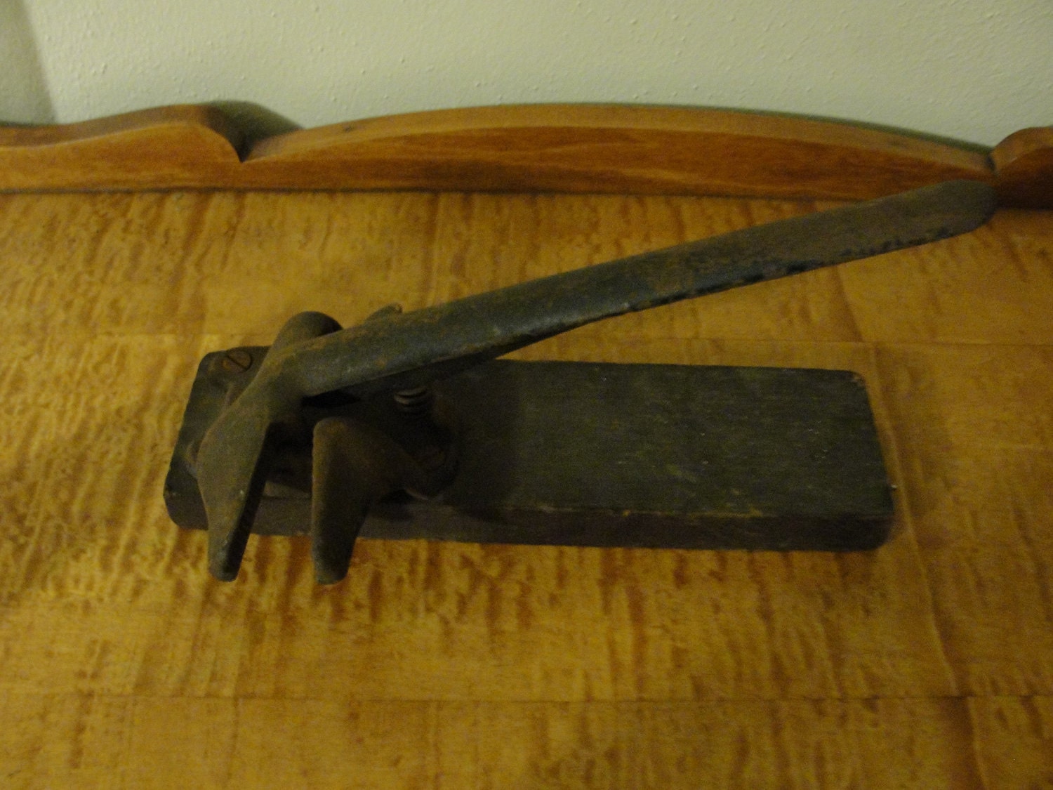 Antique Cast Iron Nutcracker Lever Action Mounted on by HouseOfOld