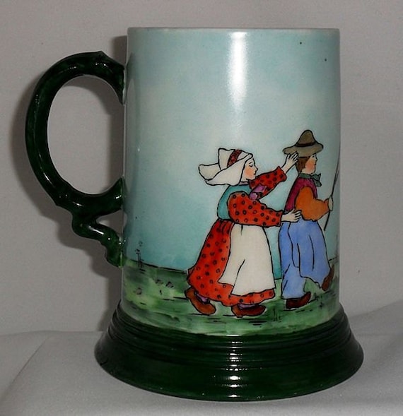 Vintage Limoges JPL France Porcelain Mug Dutch Holland Theme