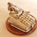 Vintage English 3D Sterling Silver Charm Rare Receipt Machine opens 4.4 grs bracelet charms pendant