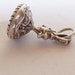 Vintage sterling silver charm, pendant or pocket watch fob with large tiger's eye gem.