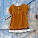 Sweet Tweet Top/ upcycled t shirt with ruffle/ romantic bird tunic