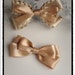 Champagne / Gold double satin bows - set of 2