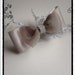 Light gray / Silver satin organza bow