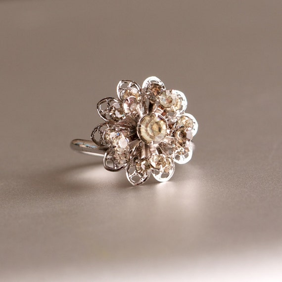 Vintage Rhinestone Ring by Sarah Coventry by TwiceBakedVintage