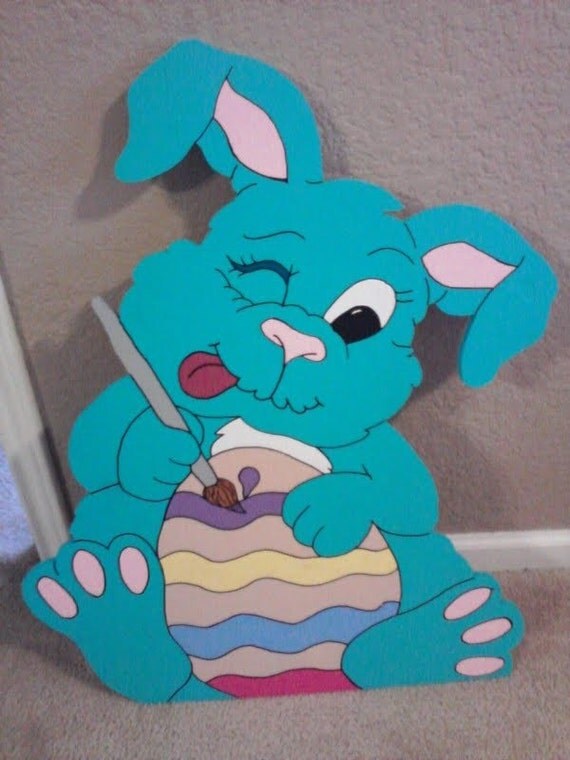 Items similar to Easter bunny yard art on Etsy