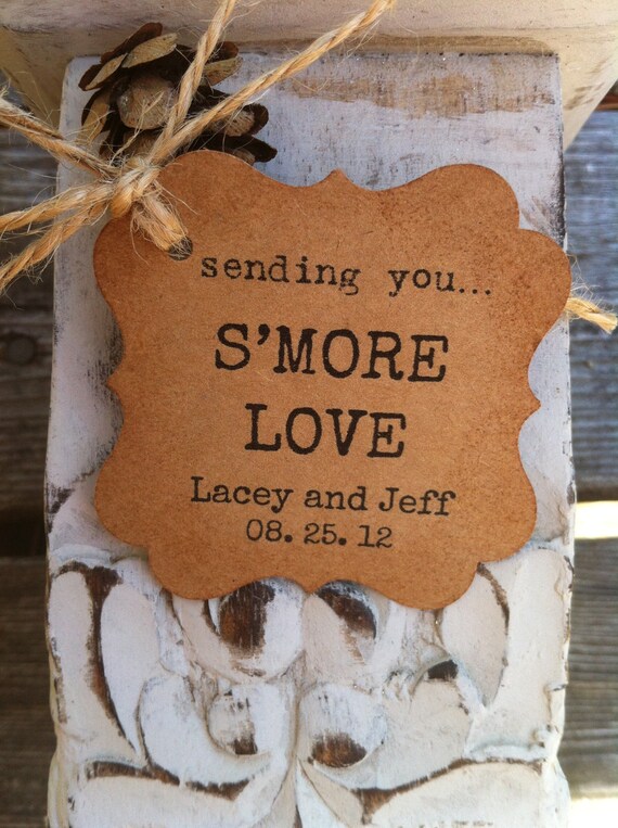 Items similar to 50 Sending You S'more Love Favor Tags on Etsy