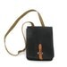 Black vintage messenger bag school bag shoulder strap bag 1940s-1950s