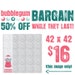 BARGAIN for ERIN- 50% OFF - 60" x 60" - Quantities limited