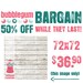 BARGAIN - 50% OFF - 72" x 72" - Quantities limited