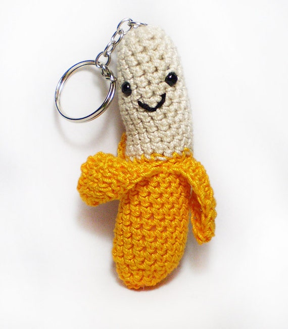 banana keychain plush