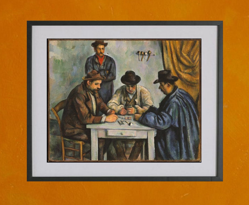 The Card Players by Cezanne 1893 8.5x11 by TwoDovesPrinting