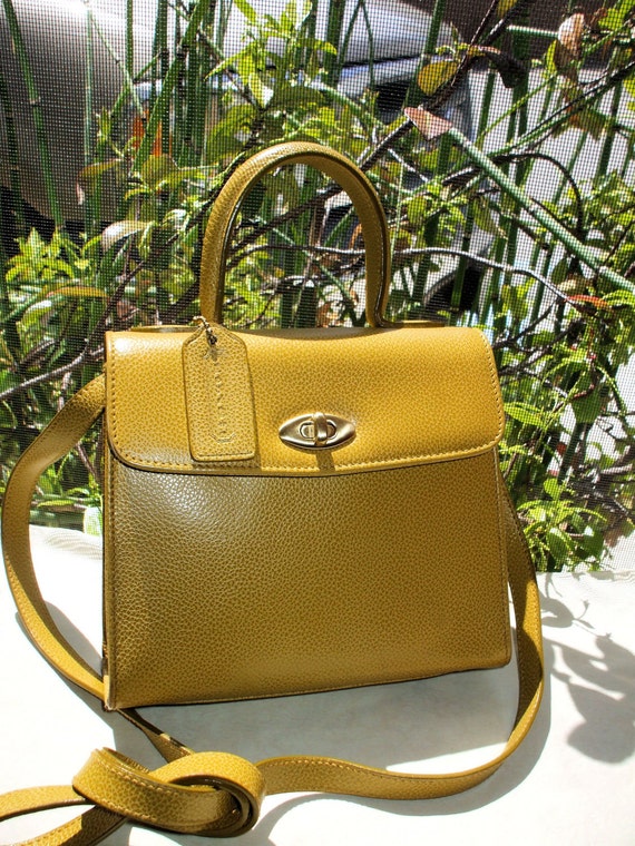 COACH Vintage Gracie Madison Mustard Yellow Leather Bag