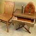 Suitcase table with drawer, vintage end table, nightstand, storage