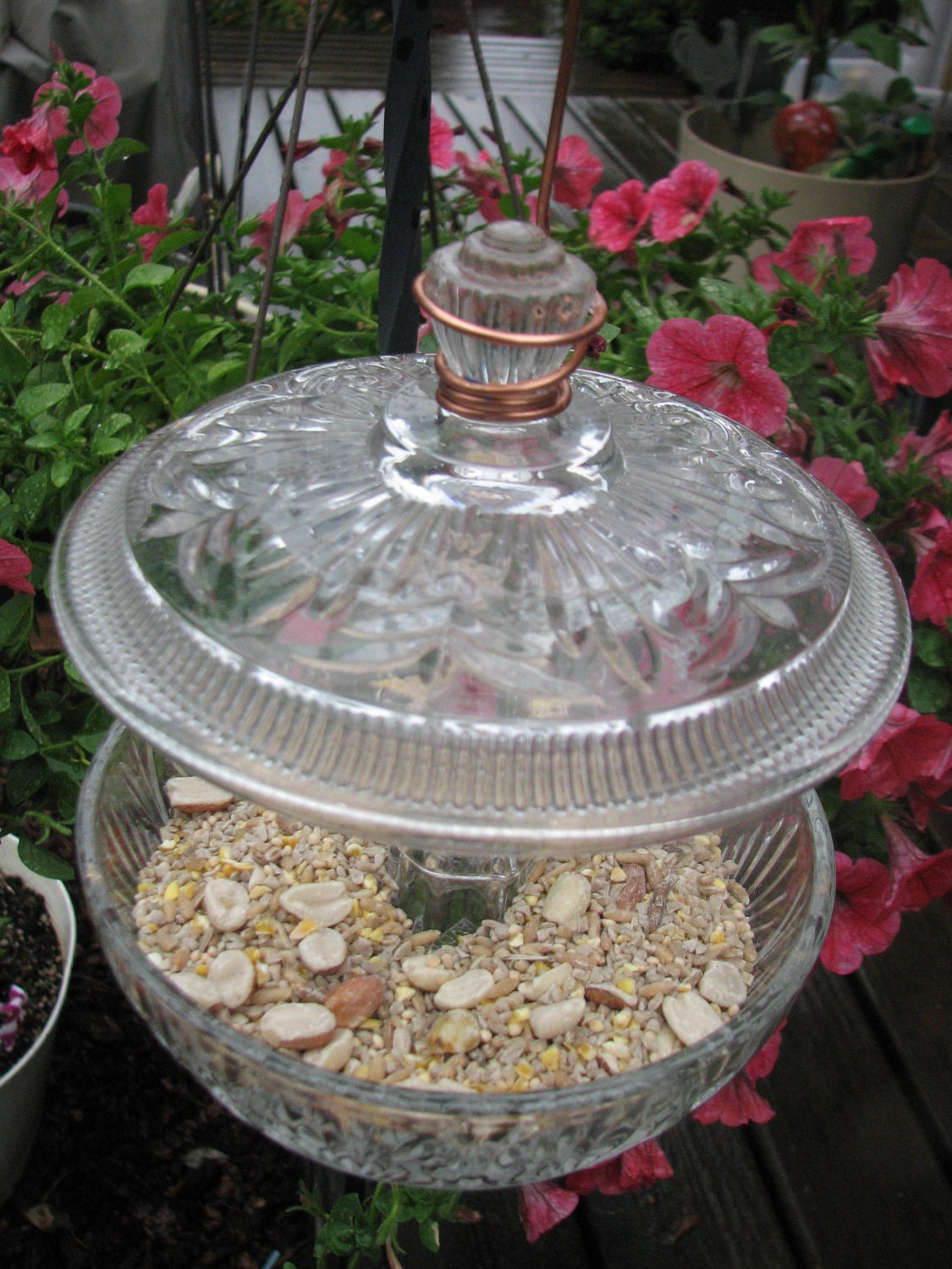 Candy Dish Bird Feeder by LovinTheWhimsy on Etsy