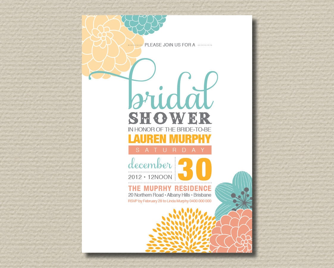 Contemporary Bridal Shower Invitations 9