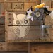 Reclaimed Wall Art Owl, Wall Vase, "Owl Pick You Flowers"
