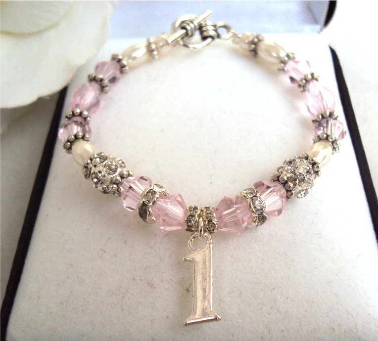 Babys 1st Birthday Bracelet Custom Made