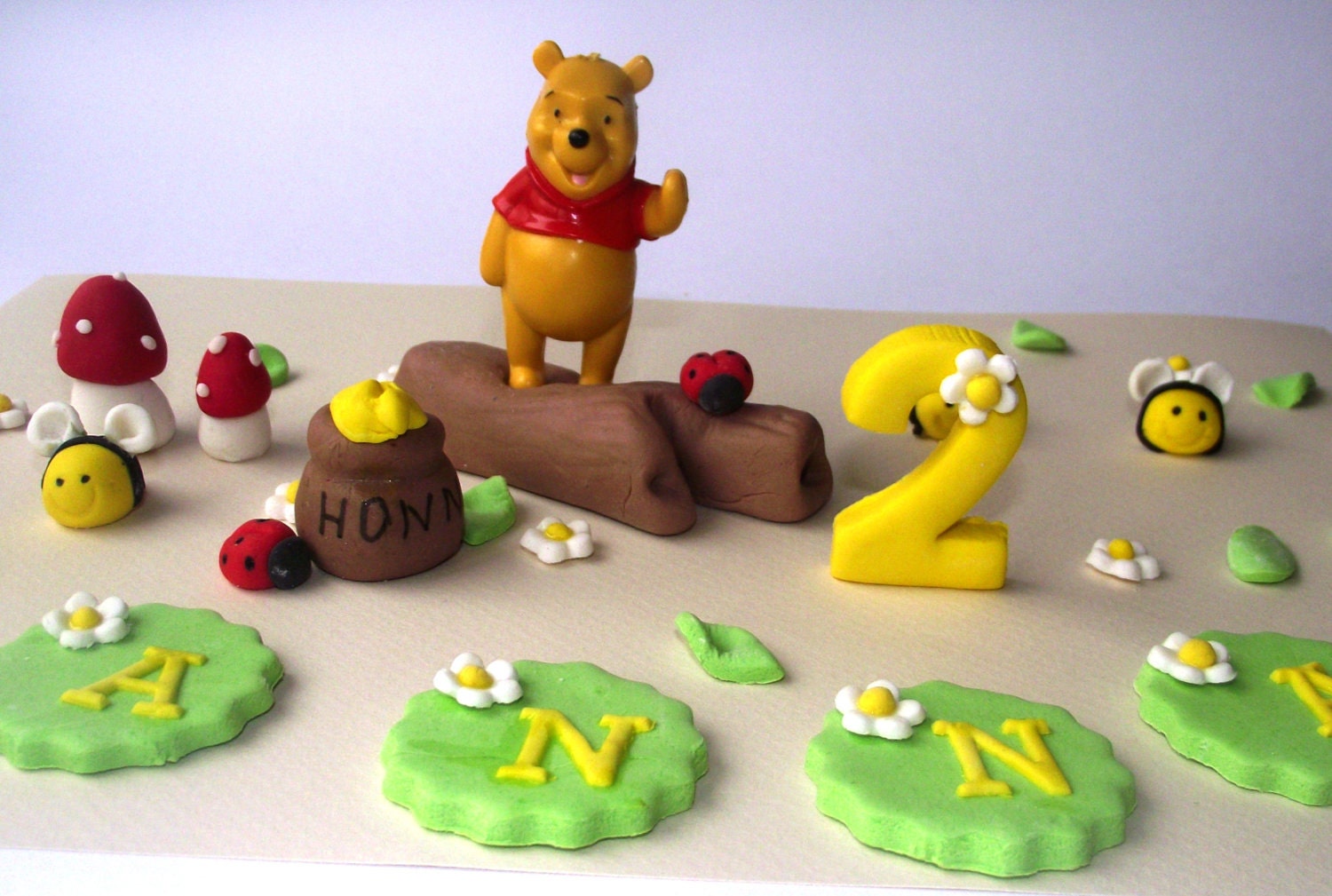 Handmade Edible Cake Topper & WINNIE POOH BEAR By