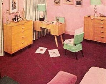 1946 MID CENTURY MODERN home decorating Rockow book Heywood Wakefield furniture