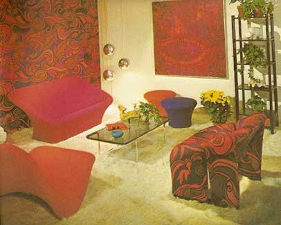 1971 MID CENTURY MODERN Space Age Mod interior decorating book