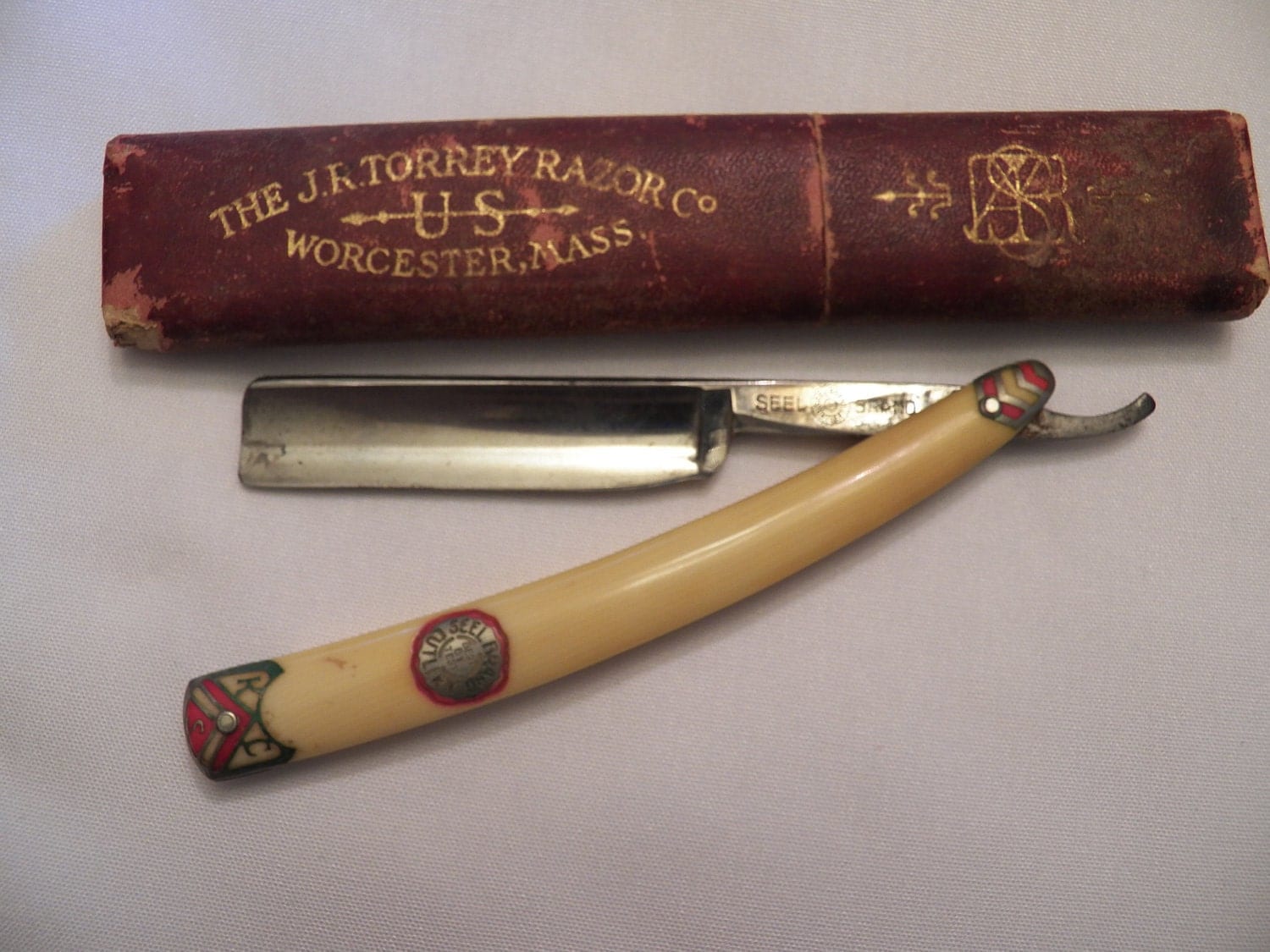 Vintage Straight Razor Seel Brand Cutlery J.R. Torrey Razor