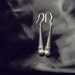 Big Vintage Sterling Silver Earrings