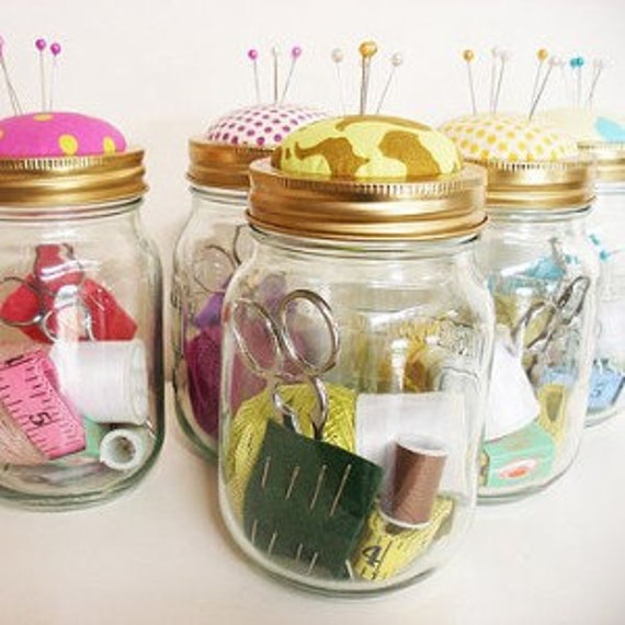 Mason Jar Sewing Kit