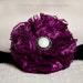 Burgundy Lace Baby Headband, Newborn Photo Prop, Baby Girl Burgundy Lace Headband on Black Elastic, Newborn Size