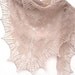 Beige Knit triangular shawl - ivory woman accessories