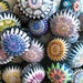 SAVE 25% - 50 Textile Embroidered Circles, Vintage Hill Tribe Fabric, Handmade,Hmong Embroidered Fabric, Fabric Shapes