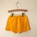Vintage Bright Yellow Hot Shorts