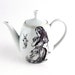 Altered Alice in Wonderland Teapot Vintage Porcelain White Brown with Rabbit Unique