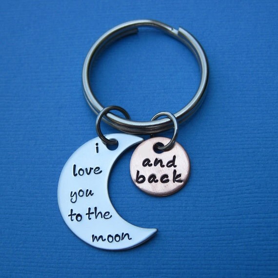 I Love You to the Moon and Back Key Chain by HotaruJewelry