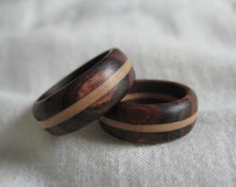 ... Wood Ring - Wooden Ring - Exotic Wood Ring - Men's Ring - His And Hers