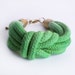 UNIQUE Dip Dye- Double Knot Cotton Bracelet in Limegreen