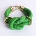 Doppeltes Baumwoll-Armband in Maigrün