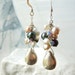 Sterling silver earrings, cluster earrings
