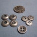 Vintage Pewter Buttons 1/2" Odd Lot 8, some sets (no. 500)