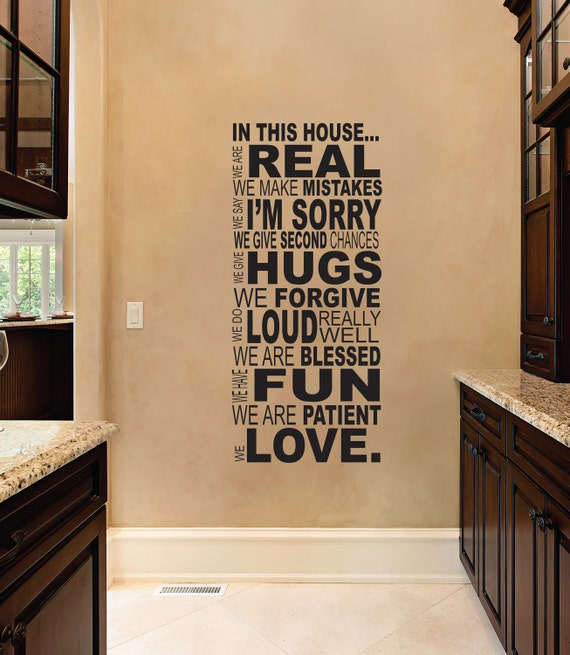 Items Similar To In This House We Love Vinyl Art Wall Decal Sticker On Etsy