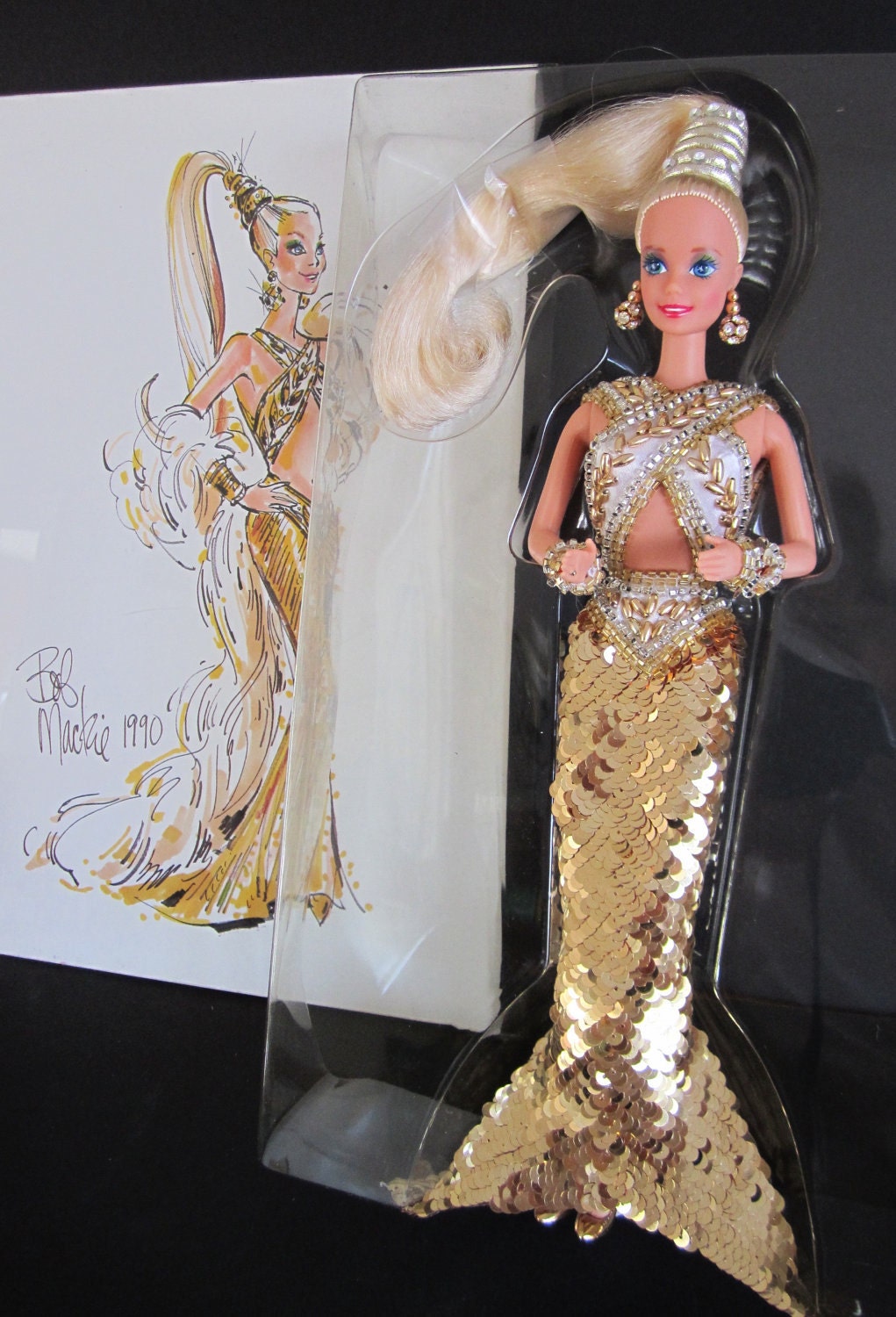 Bob Mackie Gold Barbie Doll 1990 by AuntNinasCloset on Etsy