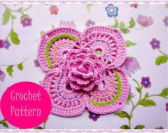 Delicious Exotic Flowers Crochet Pattern by wonderfulhands on Etsy