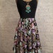 Grunge Dress - 80s/90s - Black Bodice - Floral Print