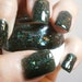 Poison Ivy Nail Lacquer - Whimsical Green Leafy Glitter Custom Nail Polish - Full Size Jar With Clear and Brush