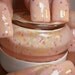 Strawberry Shortcake - Funfetti Cake Batter Nail Lacquer - Sprinkled Pinky Peach Custom Nail Polish - Full Size Jar With Clear and Brush