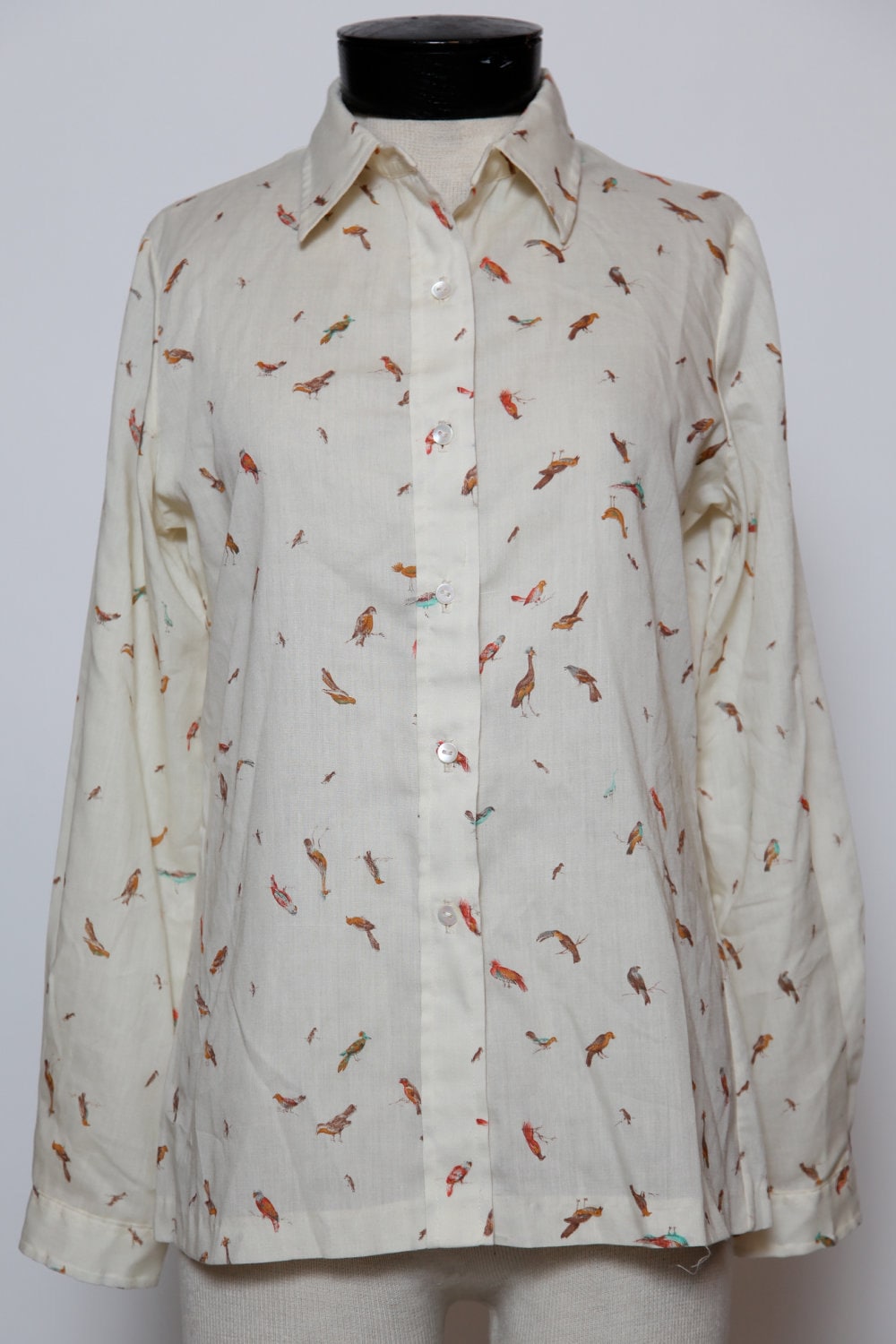 ladies vintage bird shirt by oldskoolmarm on Etsy