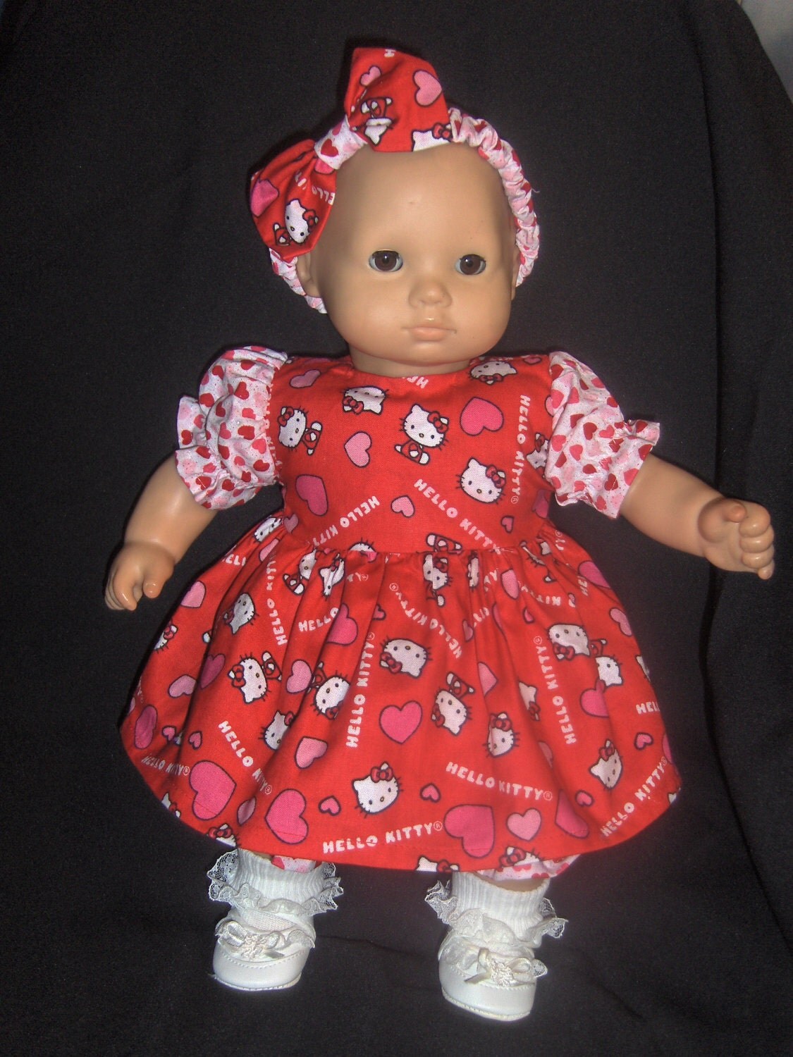 Red Hello Kitty Dress Panties and Headband Doll by smarschel